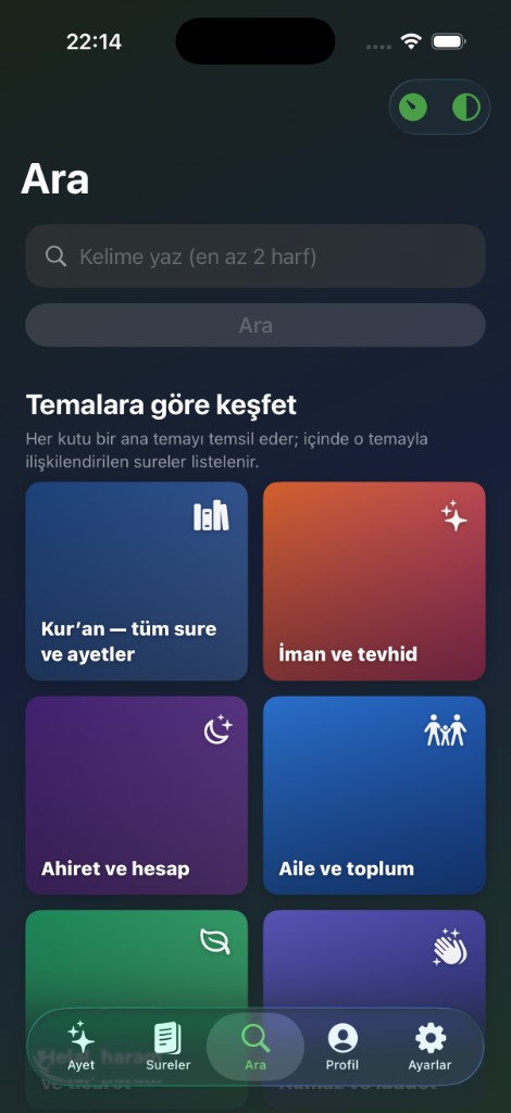 Arama ve temalara göre keşif